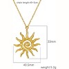 Boho Sun Necklace for Women Vintage Spiral Pendant Gold Statement Jewelry Unique Bohemian Style - 3 of 4