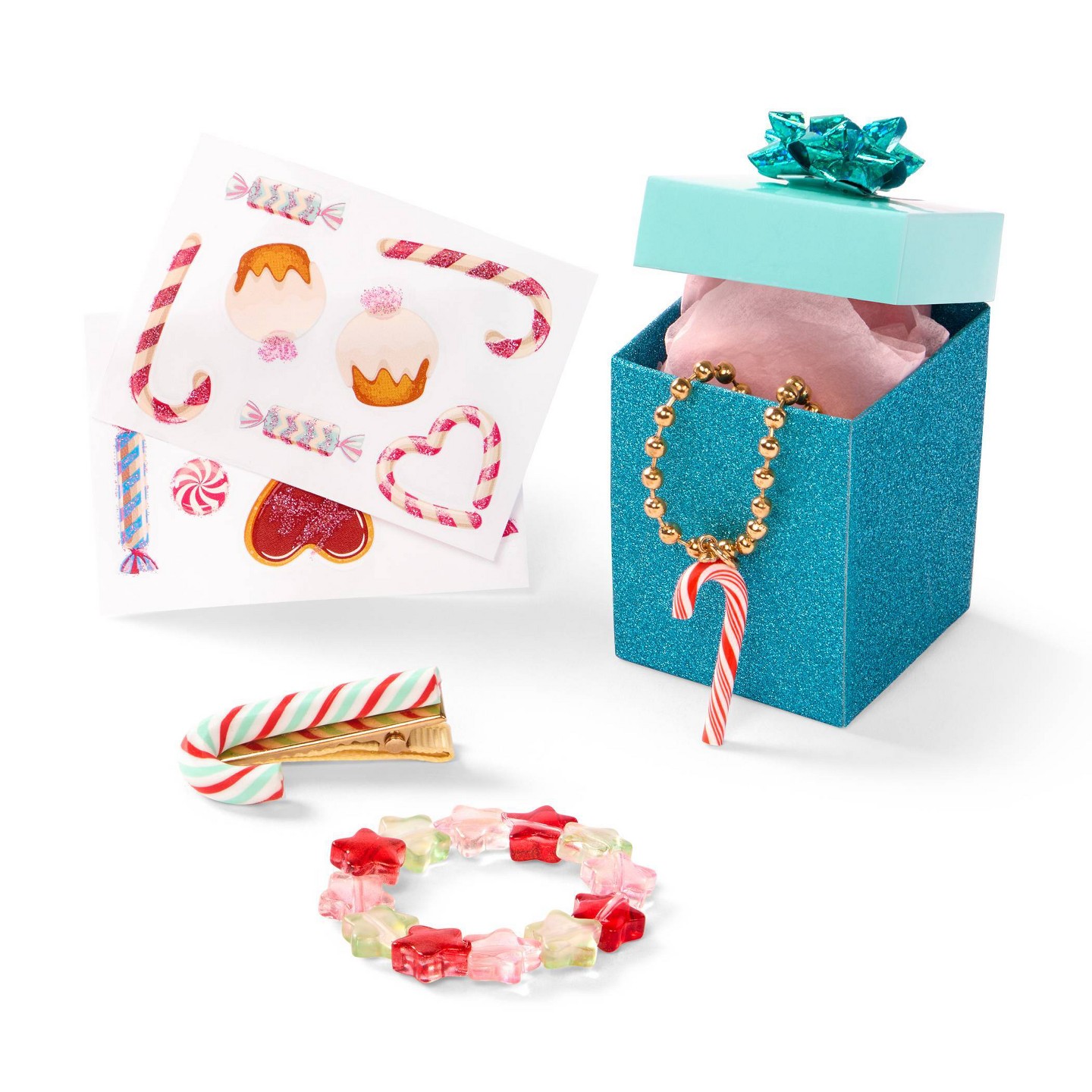 Аксессуары для кукол Our Generation Twinkling Treats Surprise Pink Holiday Christmas Tree with Ornaments and Mystery Box Accessories for 18" Dolls, цвет: Розовый — фото 5