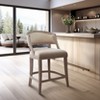 LIVN CO. Chic Natural/Beige Reclaimed Wood Counter Stool - 2 of 4