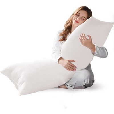 Luxurious White Goose Down Cotton Body Pillow