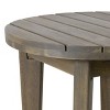 Osparple 16" Outdoor Side Table Acacia Picnic Tables for Outdoors Round Small Outdoor Side Table for Gardens, Terraces - 2 of 4