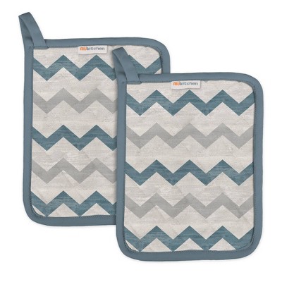 2pk Cotton Designer Up North Kitchen Potholders - MU Kitchen