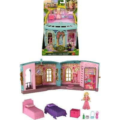 Universal Pictures’ Wicked So Popular Dorm Small Doll Playset with 3 Play Spaces & 10 Total Pieces