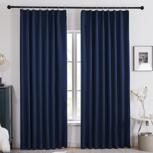 Deconovo 2 Panels Blackout Curtains, Black Backing, Tape Heading, Thermal Drapes - 1 of 4
