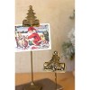 Kalalou Set of Two Christmas Tree Card Clips on Stands – Festive Metal Holiday Display - 2 of 4