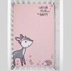 Little Love by NoJo Sweet Deer Pink and Grey Laugh Play & Be Happy Photo Op Fitted Mini Crib Sheet - 2 of 4