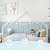 Karl Home Twin Size Montessori Floor Bed Metal House Bed Frame For Kids - 3 of 4