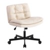 NicBex Office Chair with Adjustable Height Modern 360� Swivel Tiltable Leather Computer Chair without Wheels for Office, Study, Bedroom - 3 of 4