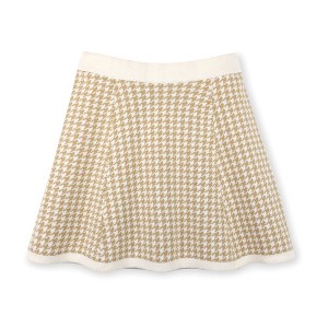 Hope & Henry Girls' Organic Cotton Houndstooth Pull-On Sweater Skirt, Kids - 1 of 4