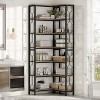 Hommoo 7-Tier Industrial Corner Bookshelf - 2 of 4