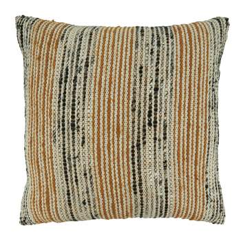 Saro Lifestyle Down Filled Throw Pillow with Stripe Design