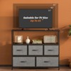 GlasFlength TV Stands and Consoles, Tall Dresser Fabric Storage Tower, Wood Top for Kid Room, Closet, Entryway, Nursery, Gray 38"*11.8"*30.7" - 2 of 4