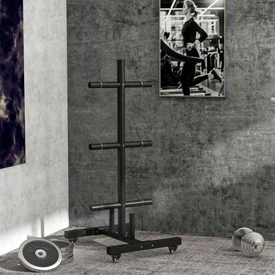 Resenkos 4.6-Ft Kids Trampoline with Basketball Goal and Horizontal Bar - Blue