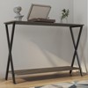 Narrow Console Table, 2-Tier Farmhouse Sofa Table with Shelves, 33.5 Inch Long Hallway Table - 2 of 4
