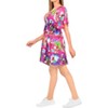 LA LEELA Women's Beachwear Swimsuit Coverups for Women Swim Beach Dress Cover Ups for Christmas Cover up Bathing Suit XL-XXL Xmas Punch Santa Gifts - 3 of 4