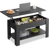 GALAXHERO 39" Lift-Top Coffee Table – Storage Coffee Table with Hidden Compartment & Open Shelf, for Living Room, Office & Reception Room - 2 of 4