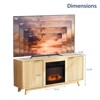 Farmhouse 58'' TV Stand For Tvs Up To 70'' With Electric Fireplace and 2-Door - 4 of 4