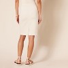 Women's Ponte Pull-On Pencil Skirt - Fitted Above The Knee Beige - 2 of 4