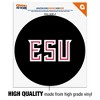 East Stroudsburg University of Pennsylvania Secondary Logo Automotive Car Window Locker Circle Bumper Sticker - 3 of 4