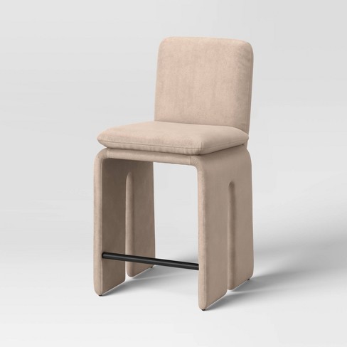 Timo Swivel Counter Height Barstool With Wood Base Cream - Threshold™ :  Target