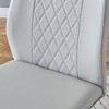 Gulches Modern Dining Chairs Set of 4, Light Gray PU Leather Upholstered Chairs with Metal Legs, Anti-Slip Footpads, High-Density Sponge - 2 of 4