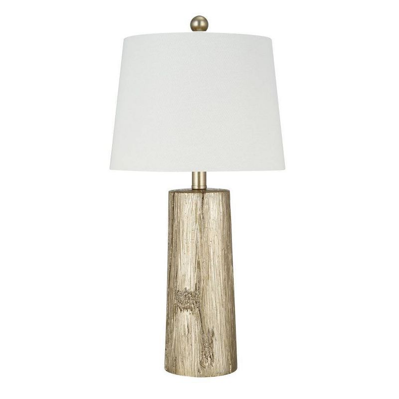 24&#34; Faux Wood Table Lamp Silver - Cresswell Lighting, 1 of 10