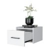 NicBex 13.2 inch Floating Nightstand with Drawer,Wall-Mounted Side Table with Sleek Handle,Bedside Table for Bedroom,Living Room - 4 of 4