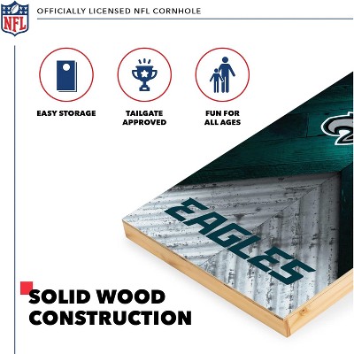 Philadelphia Eagles 2'x4' Solid Wood Cornhole Set with Bean Bags