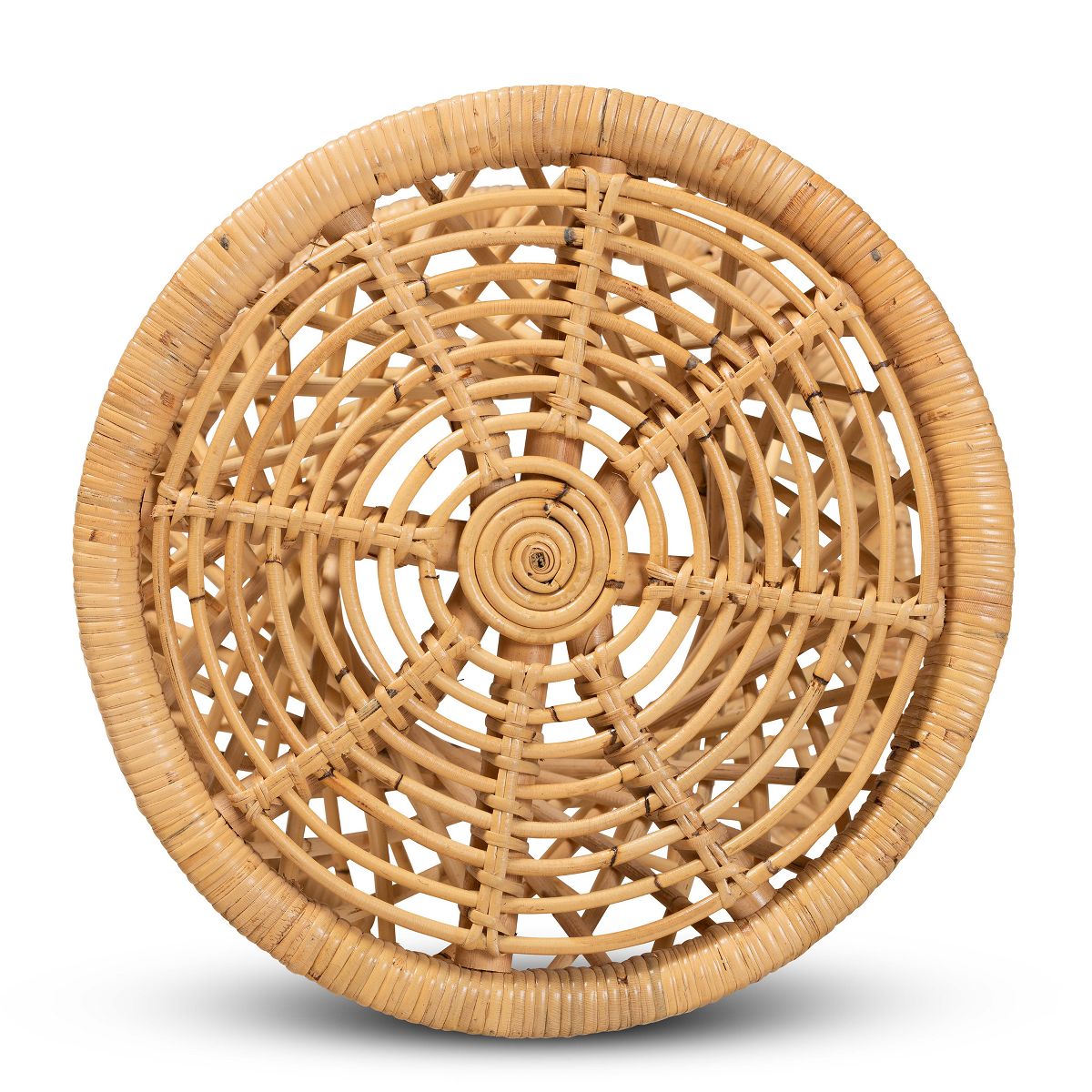 Baxton Studio Seville Modern and Contemporary Natural Finished Rattan End Table - thumbnail 4