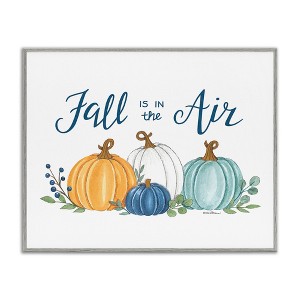 Stupell Industries Fall In The Air Pumpkins Black Framed Giclee Art - 1 of 4