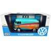 Volkswagen Type 2 (T1) Delivery Van "Peace" Turquoise Metallic 1/24 Diecast Model Car by Motormax - 3 of 3