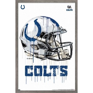 Trends International NFL Indianapolis Colts - Drip Helmet 20 Framed Wall Poster Prints - 1 of 4