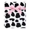 Hudson Baby Infant Girl Plush Blanket with Security Blanket, Cow, One Size - 4 of 4