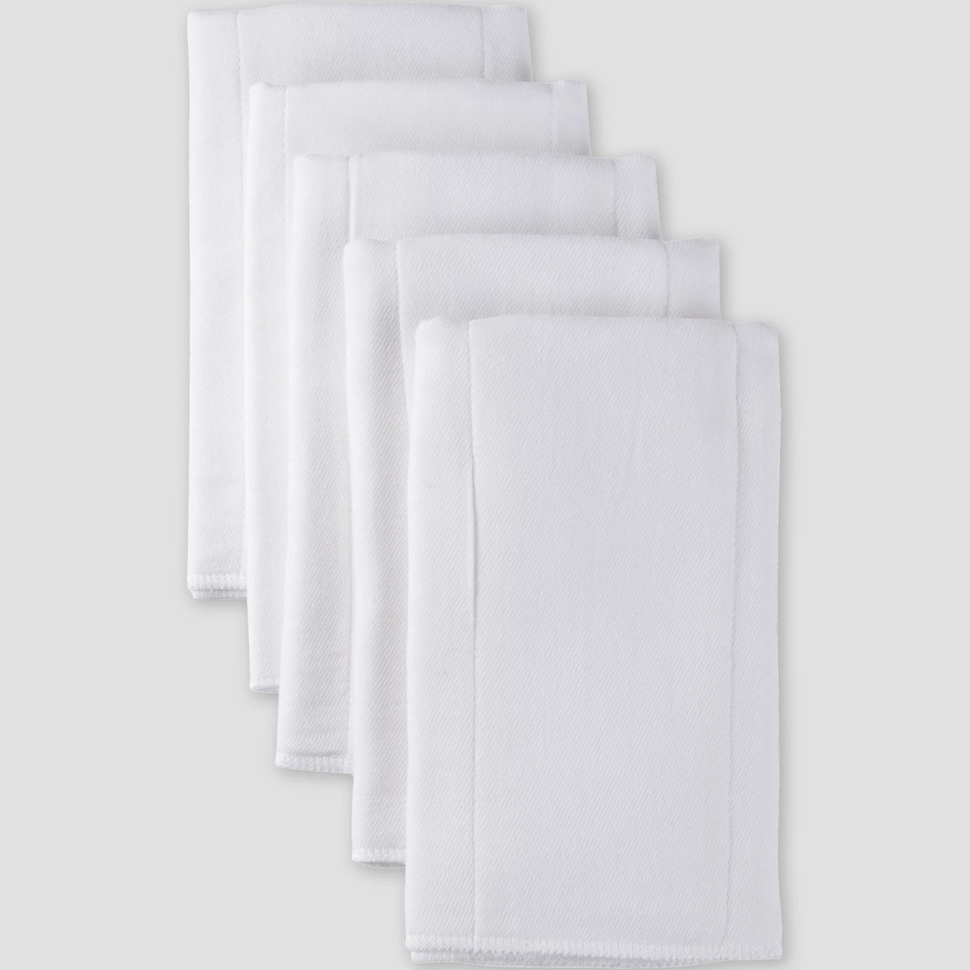 Gerber Baby Organic Cotton 5pk Prefold Birdseye Diaper - White One Size - image 1 of 2