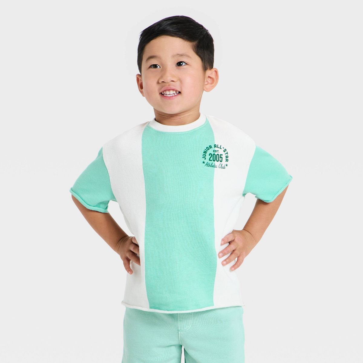 Toddler Boys' Short Sleeve Sweatshirt and Shorts Set - Cat & Jack™ - thumbnail 3