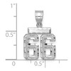 Black Bow Jewelry 14k White Gold, Varsity Collection, Small D/C Pendant, Number 66 - 2 of 3