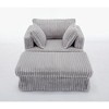 PAGED Modern Accent Chair and Ottoman Set, Comfy Sofa Chair with Side Table and Movable Footrest, Living Room Chair for Bedroom - 4 of 4