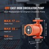 VEVOR 009-BF5-J Hot Water Recirculating Pump, 110V, 180W 17 GPM Hot Water Circulation Pump, 3/4" NPT Flange 3-Speed Circulator Pump, Quiet Operation - 3 of 4