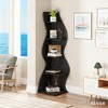 Gulches 5-Tier Corner Shelf, Modern Wall Corner Bookshelf Organizer Bookcase for Bedroom Display - 3 of 4