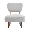 PAGED Modern Minimalist Accent Chair Set of 2 Living Room Chairs with Sturdy Wood Base Comfy Chair for Bedroom - 2 of 4