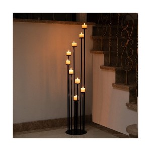 MOEPISY 2pcs Floor Candle Holder For Party Supplies, 9 Arm Floor Candelabra - 1 of 4