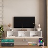 69'' Floating TV Stand Wall Mounted with 16 Color LED Lights, Modern Media Console for 65 Inch TV-3irtyhousy - 3 of 4