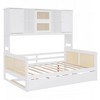KIGFTSOD Wooden Daybed With Twin Size Trundle, and All-in-One Cabinet and Shelf - 3 of 4