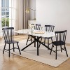 TOBILI 4 pieces of dining chair,rubber wood material,dining chair,solid wood chair,solid wood dining table chair,black - 2 of 4