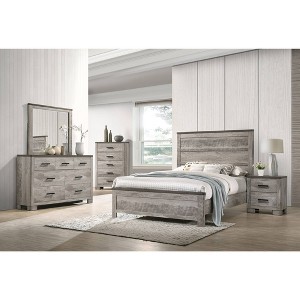 Adam 6 Drawer Dresser with Mirror Gray - Picket House Furnishings: Transitional Style, Velvet-Lined - 1 of 4