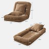 Acekool Chenille 5-Position Adjustable Foldable Sofa Dog Bed with Fluffy Pillows, Oversized Lounger for People and Pets - 3 of 4