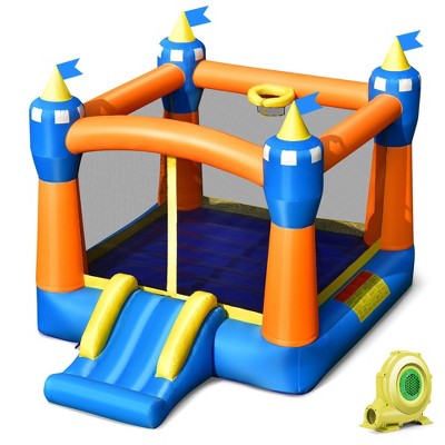 Tangkula Inflatable Bounce House Kids Jumping Castle w/ 735W Blower Indoor & Outdoor