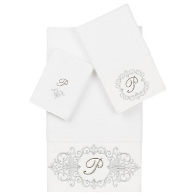 Linum Home Textiles 100% Turkish Cotton MONICA 3PC Embellished Towel Set