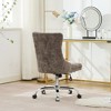 TUYOHW Modern Swivel Home Office Chair with Tufted Back,Plush Chenille Computer Chair with Chrome Metal Base,19.7-22.4"Adjustable Height - 2 of 4