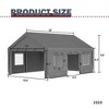 SEVOBAL Carports and Storage Sheds Large Canopy with Roll-Up Doors and Galvanized Frame for Outdoor Protection, Silver, 240"*127.2"*117.6" - 3 of 4